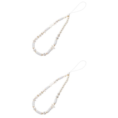 Soft Clay Mobile Phone Chain Strap Charm Cellphone Beaded Lanyard - 第 22/53 張圖片