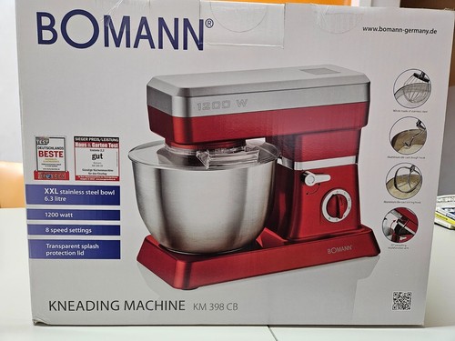 Bomann KM 398 CB Mixer Impastatrice 1200W Rosso - Foto 4 di 5