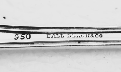 Ball Black Olive Pattern Solid 950 Fine Server Floral Engraved & Bright-cut - Picture 7 of 10