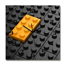 Glass Wall Clock 60x60 Lego bricks