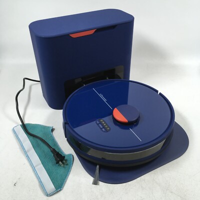 bObsweep - Dustin Wi-Fi Connected Self-Emptying Robot Vacuum - Navy (READ!)