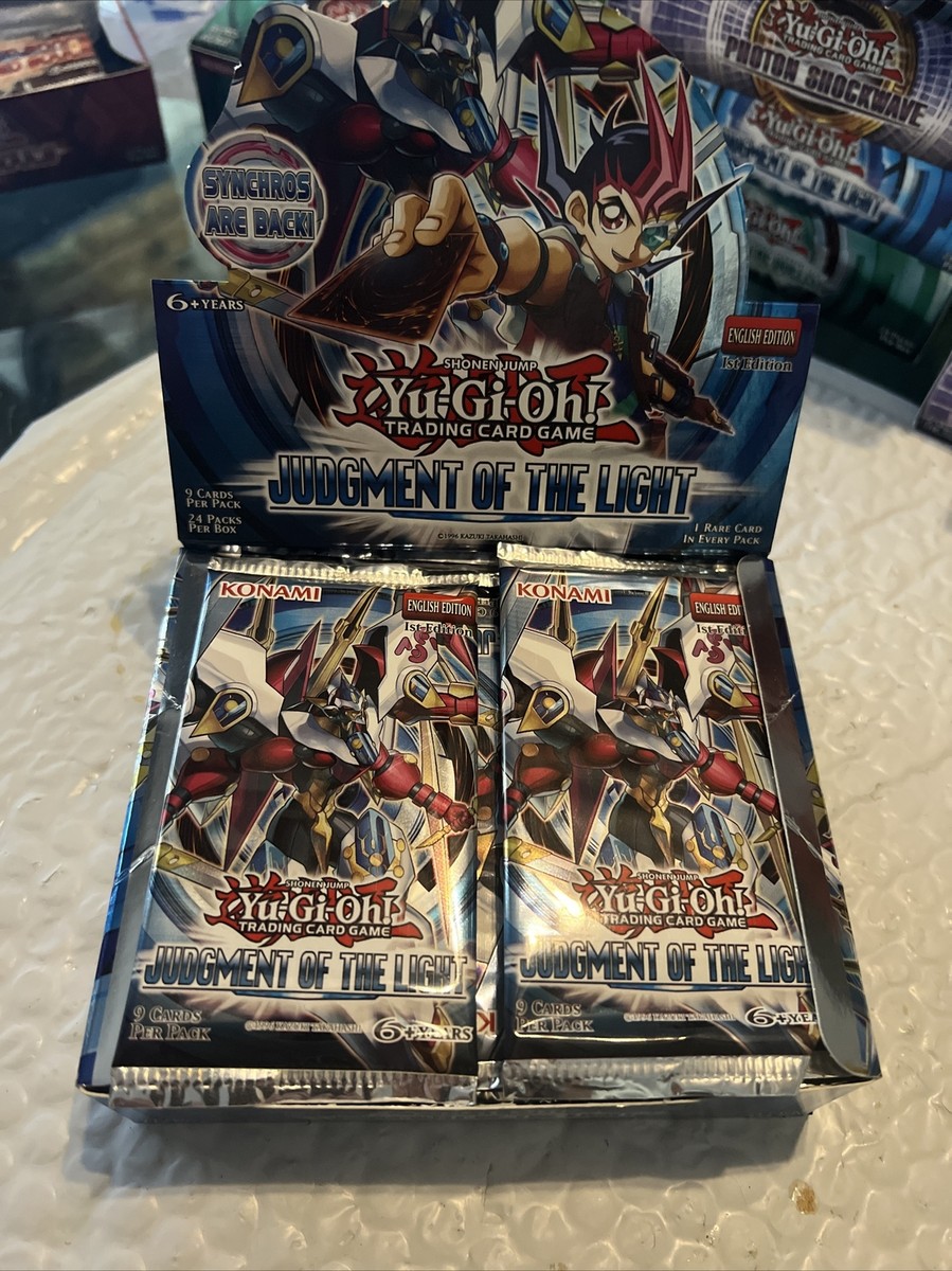 YUGIOH JUDGMENT OF THE LIGHT 1ST EDITION BOOSTER BOX 24 Packs New open box YUGIOH JUDGMENT OF THE LIGHT 1ST EDITION BOOSTER BOX 24 Packs New open box