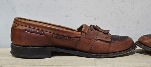 Allen Edmonds Men Cody Natural Leather Loafers Dress Shoes Tassel 1849 Size 10 - Picture 5 of 11