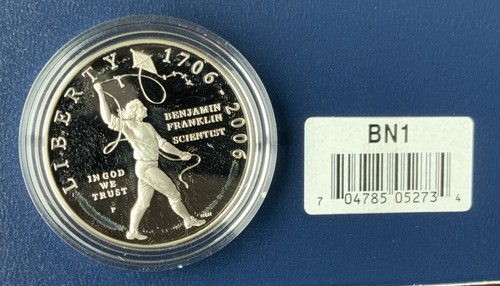 2006-P Benjamin Franklin Proof Silver Dollar “ Scientist ” $1 Coin Box/COA #BN1 - Picture 3 of 8