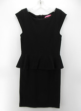 Alice Olivia Dress Women 6 Black To Work Sheath Peplum Career Formal Evenings