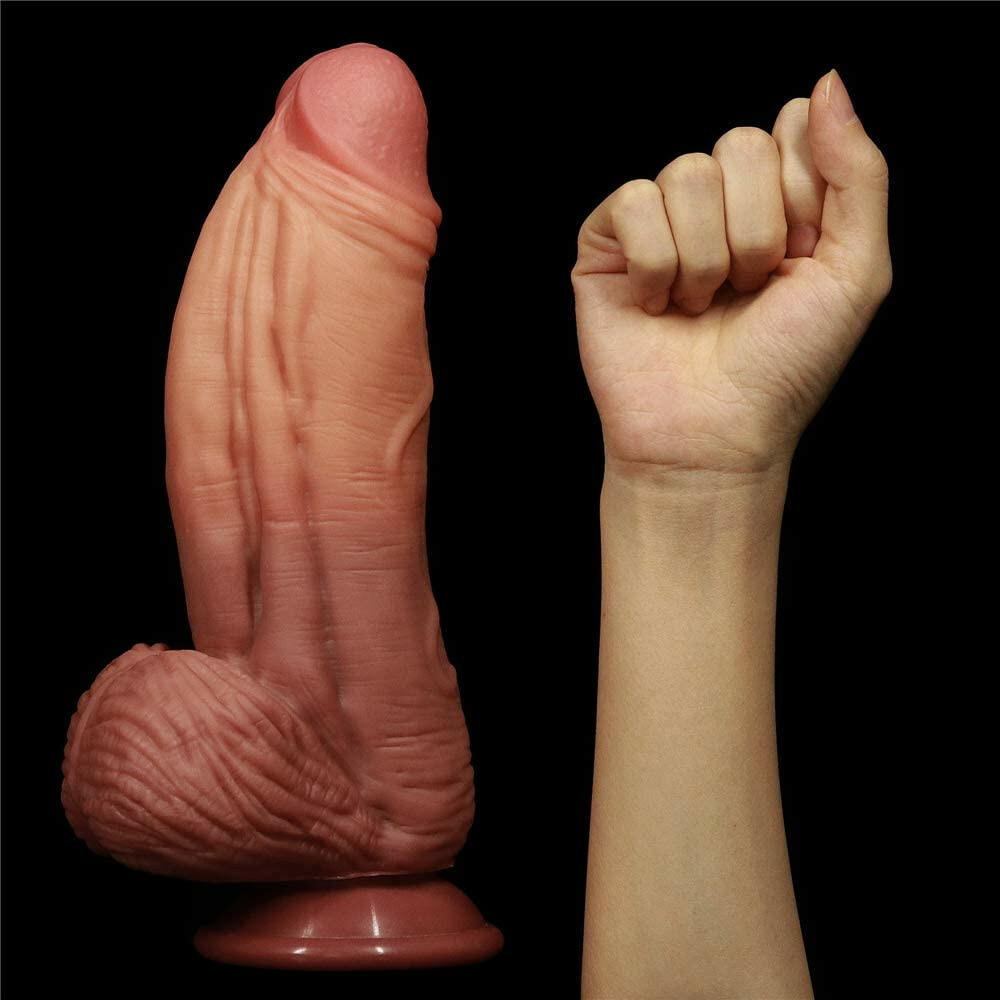 Realistic 9.6in Lifelike Skin Molded Real Dong Thick Big Toy Use Lubricant Women Realistic 9.6in Lifelike Skin Molded Real Dong Thick Big Toy Use Lubricant Women