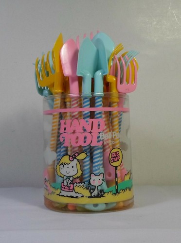 ZOOZOO STATIONERY VTG 1985 HAND TOOL PINK RAKE BALL PEN TAIWAN DOESN'T WRITE - Picture 5 of 8
