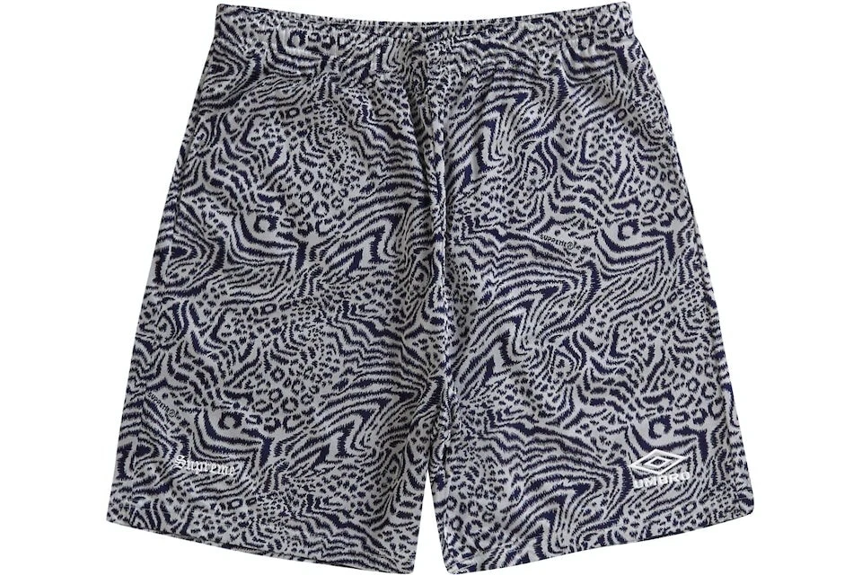 Short de football imprimé animal Supreme x Umbro Jacquard « marine »