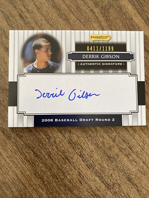 2008 Razor Signature Series #136 Derrik Gibson Auto #/1199 | eBay