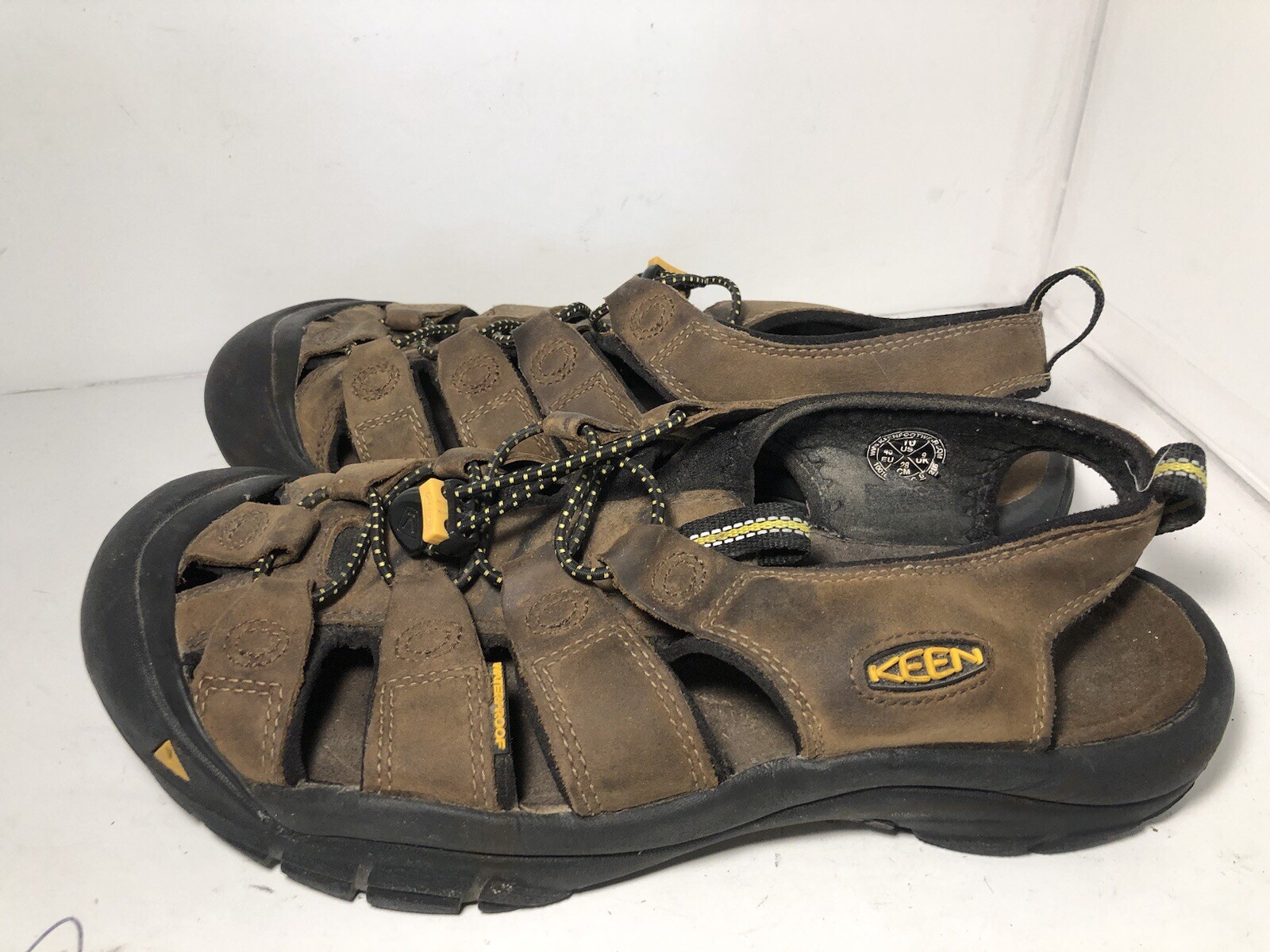 Keen H2 sandalo pelle uomo taglia 10 marrone regolabile escursionismo passeggio sandalo