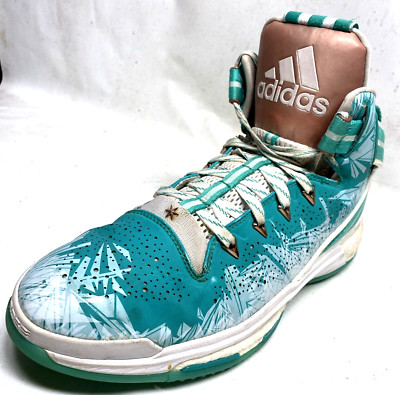 Adidas Derrick Rose 6 Mountain Themed shoes- Green white- S85531 Men s size12.5