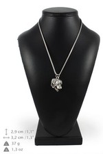 Rottweiler - silver plated necklace with a dog on silver chain, Art Dog USA