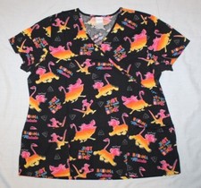 DISNEY Lion King ladies medical SCRUB shirt top Size large