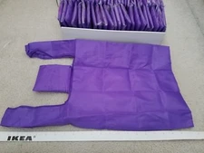 2 X Brand New Purple Foldable Pocket Reusable Shopping Tote Bags