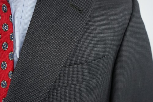 Hart Schaffner & Marx Nordstrom Black Nailhead Wool 2 Piece Suit 40R 35 / 26 1/2 - Picture 2 of 9