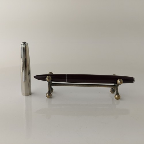 Wing Sung 612 Vintage Fountain Pen Red Plastic Chrome Trim Made in China #5829 - 第 1/18 張圖片