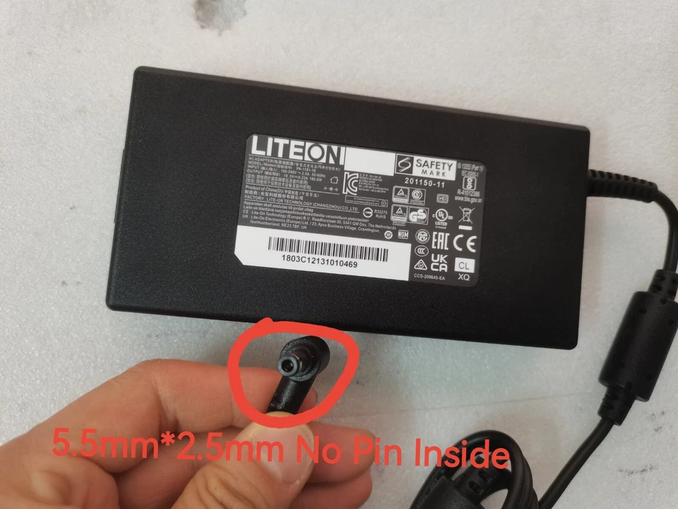 Зарядное устройство OEM LITEON PA-1181-16 19,5 В 9,23 А 180 Вт для clevo/Sager NH58HP 5,5*2 5 мм - Изображение 3 из 4