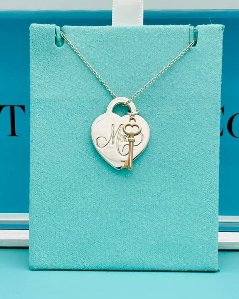 Tiffany mini shop key necklace