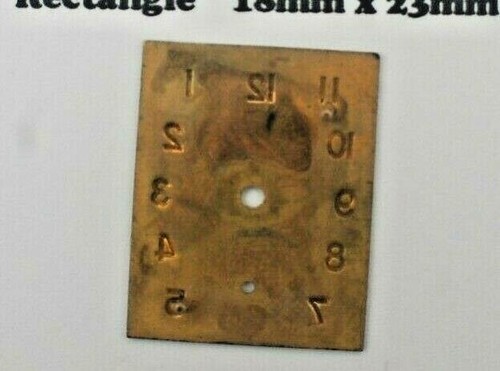 Antik Elgin Armbanduhr Zifferblatt/Gesicht Rechteck Gold Ziffern 18 mm x 23 mm - Bild 2 von 2