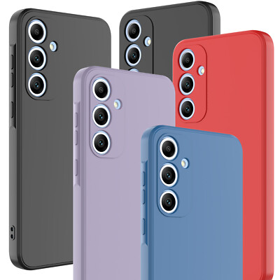 For Samsung Galaxy A05 A15 A25 A55 5G Silicone TPU Soft Phone Case Tempered film