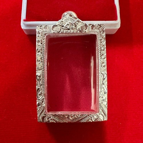 G3 Real Silver 92.5 Case Phra Somdej Lp Frame Amulet Pendant 2.9*4.1*0.75 cm - Picture 4 of 7