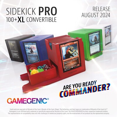Gamegenic SIDEKICK PRO 100+ XL Convertible Deck Box- NEW **CHOOSE YOUR COLOR**