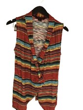 Rock & Roll Cowgirl Vest Small Multicolored Western Stripe