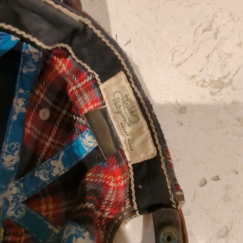 True Religion Vintage Distressed Plaid Hat Leather Vintage Baseball Super Rare - Picture 12 of 12