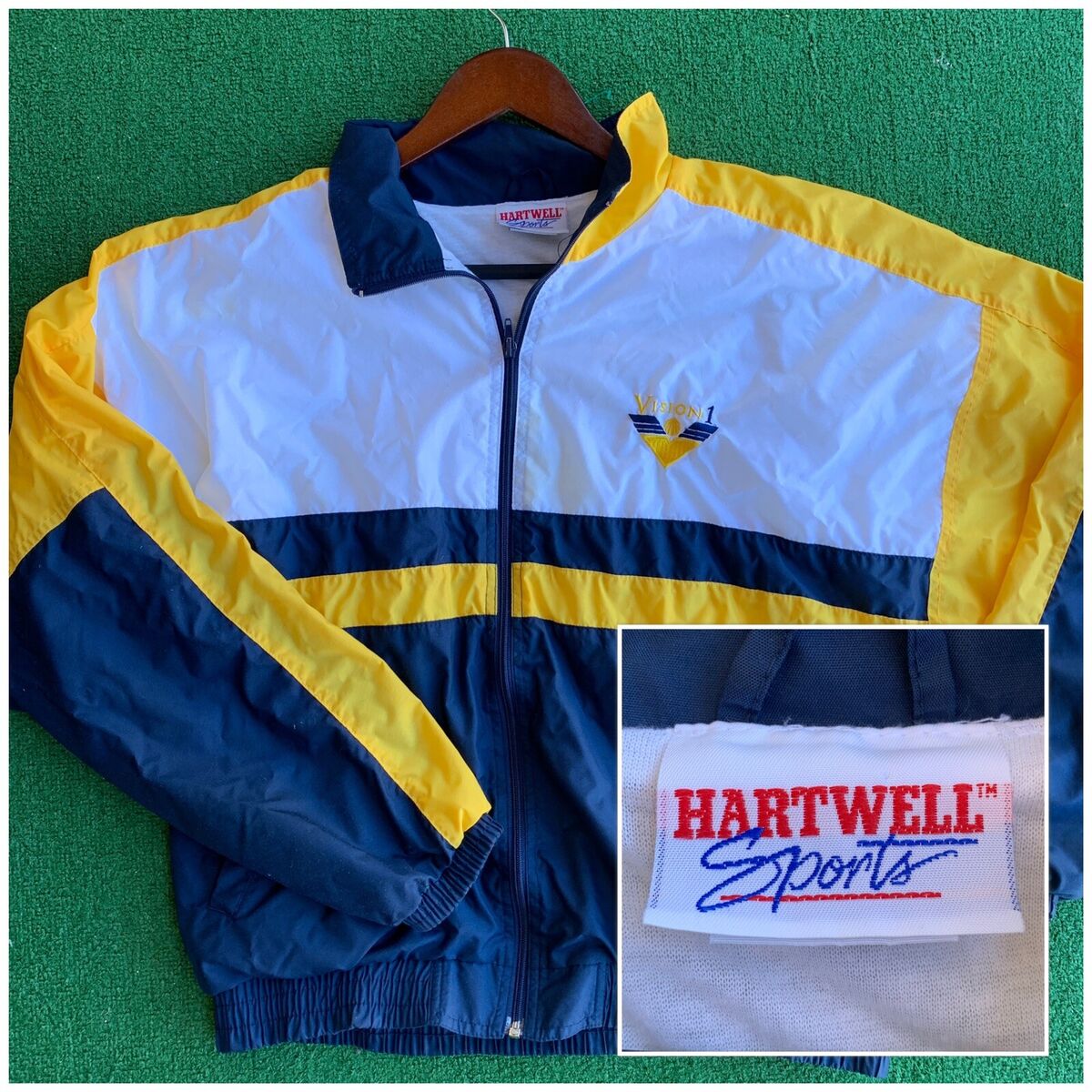 VTG Windbreaker Jacket Hartwell Sports 90's Size Large | eBay VTG Windbreaker Jacket Hartwell Sports 90's Size Large | eBay