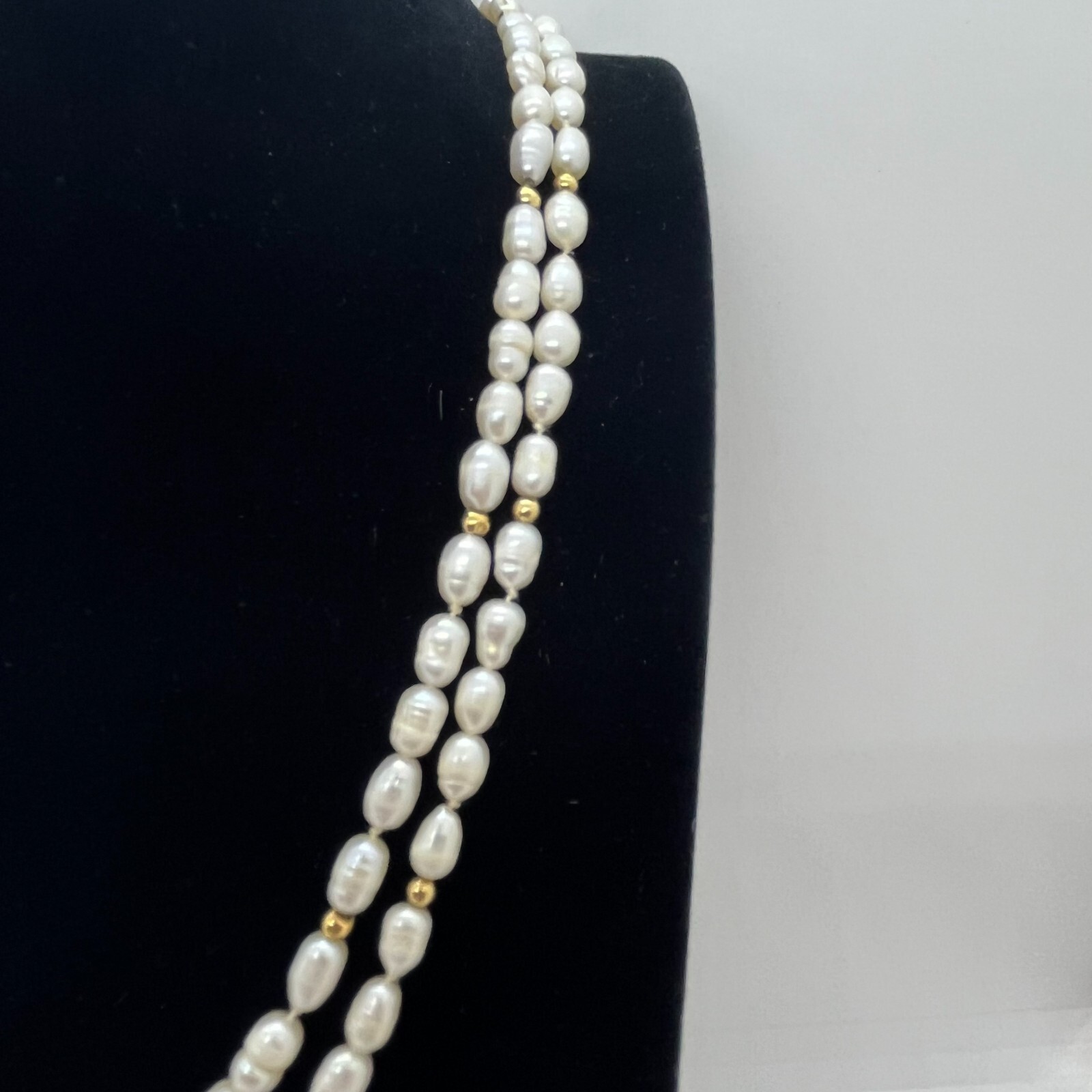 14k Solid Yellow Gold 36" Extra Long Layering Bar… - image 2