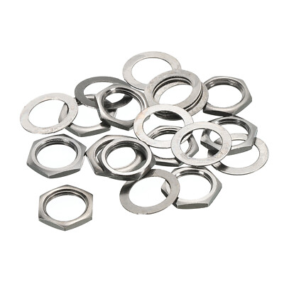 Gitarrenmutter und Waschmaschine 3/8'' Gitarreneingang Ausgang Jack Steckschlüsselmuttern grau schwarz 5er-Set