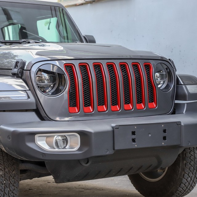 Front Grille Grill Mesh Inserts Cover Trim for JL 2018 Jeep Wrangler