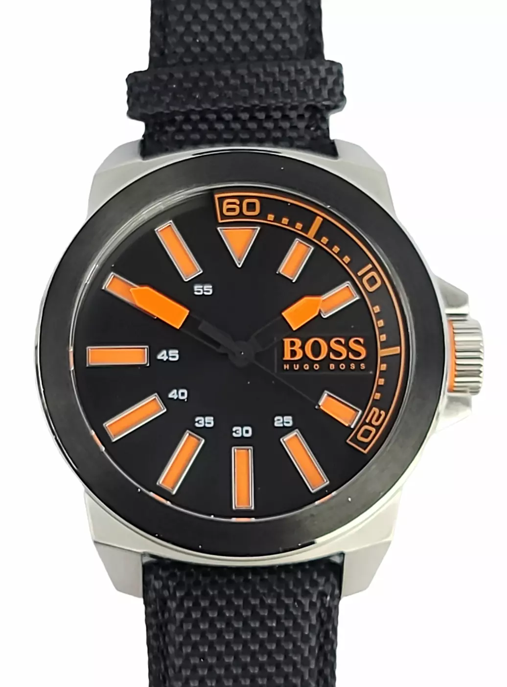 Hugo Boss Orange Homme 50mm Noir Tissu Acier Inoxydable Case Watch 1513116 in Guinea at GNF 1440000 Rating 5