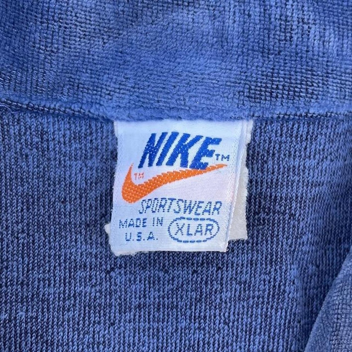 Vintage 70s Nike Velour Velvet Track Jacket Xl Big Size Blue Vintage 70s Nike Velour Velvet Track Jacket Xl Big Size Blue