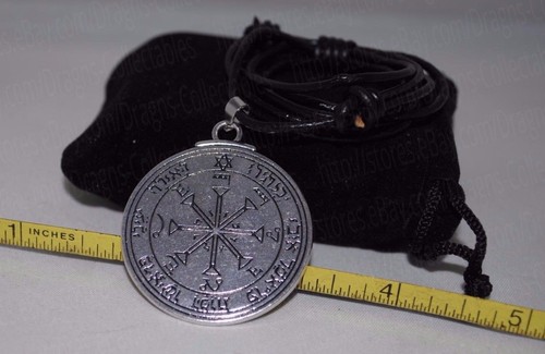 Sixth Pentacle of the Sun Seal of King Solomon Talisman Pendant Charm Necklace - Picture 2 of 2