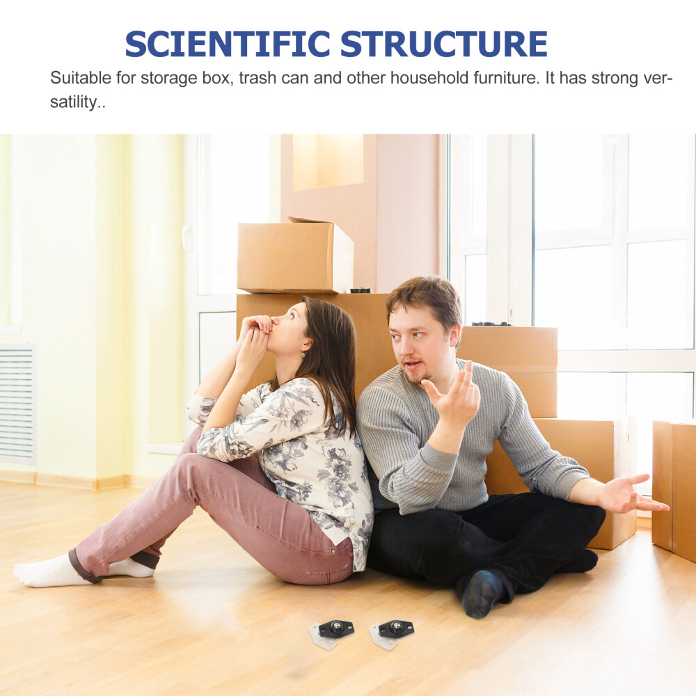 8 Pcs Sticky Pulley Stainless Steel Paste Universal Wheel Mini Swivel