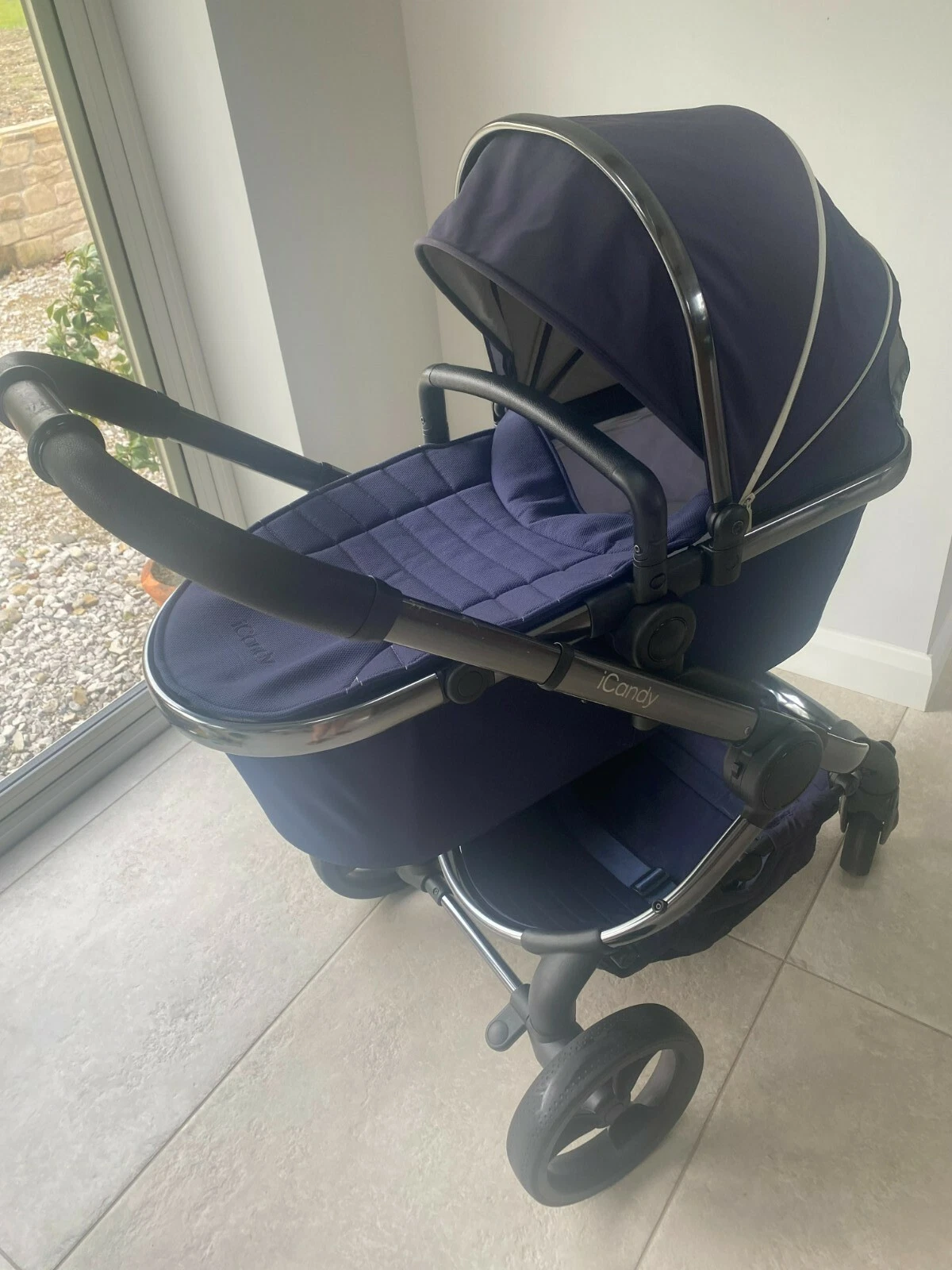 iCandy Peach Pushchair and Carrycot Navy Twill