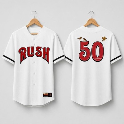 HOT!! Rush Fifty Something Tour 2026 50 White Jersey