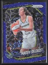 2025 Panini Prizm WNBA Maddy Siegrist #50 Blue Velocity Prizm Dallas Wings