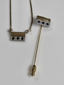 Vintage Fabri-Centers Employee Award Pin Pendant Fabrics 1/10th 10k