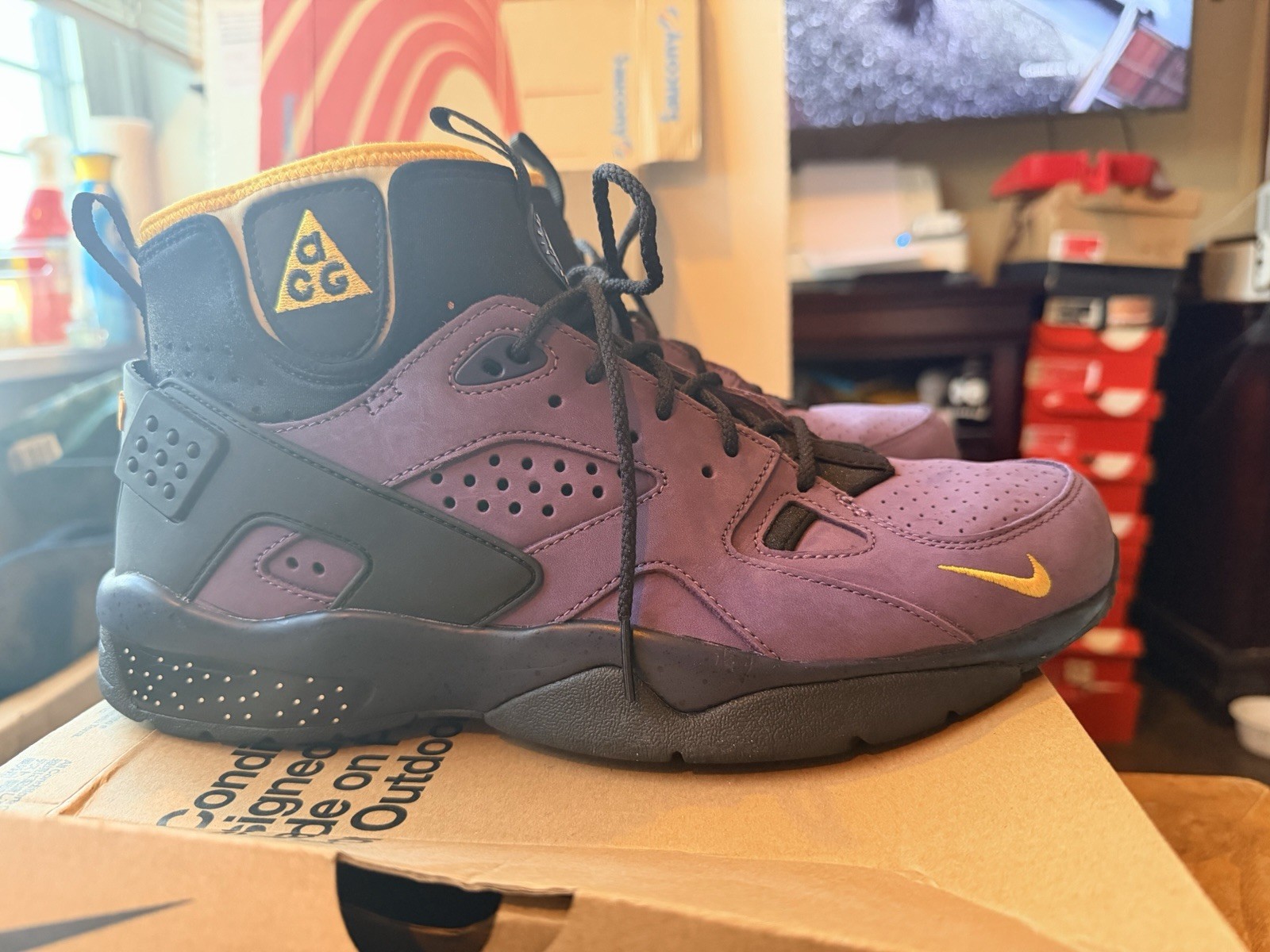 Nike ACG Air Mowabb Gravity Purple Sneakers Size 12 Used Once DC9554-500