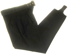 New VtG 90s BE Ultra High-Rise Taper Leg Black Belted Stretch Stirrup Pants 7/8
