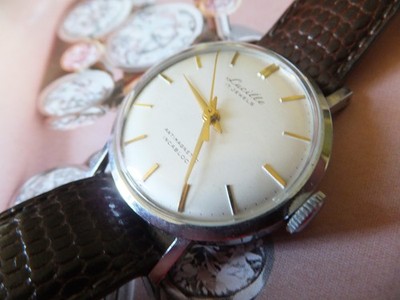 ''Lucille'' verchromte 33mm 60er Jahre 17 Jewel Uhr