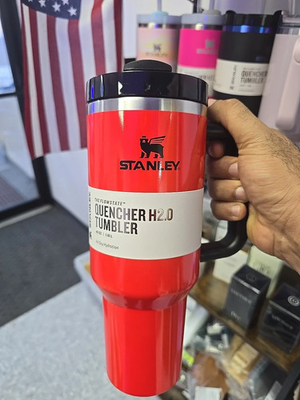 #ad #ad The Stanley NEON ORANGE Black Lid 40oz Flowstate Quencher H2.0 Tumbler Cup is a $34.99