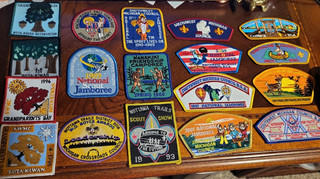 18 BSA Council Patch Boy Scout Lot Southwest MI WI Vtg Kellogg Jamboree Mawat