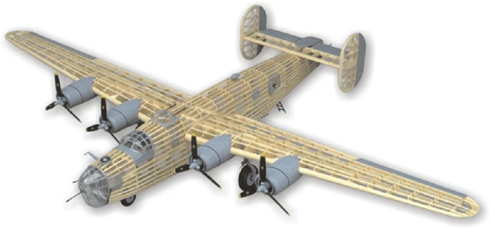 Guillow's Standmodell B-24D Liberator Giant US Bomber Balsa Holz Bausatz 1:28 - Bild 2 von 2