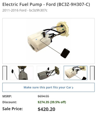 #ad #ad Genuine Ford Electric Fuel Pump BC3Z 9H307 C $280.00