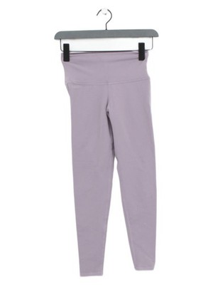 Alo Yoga Damen Leggings XXS lila Polyester mit Elasthan volle Länge