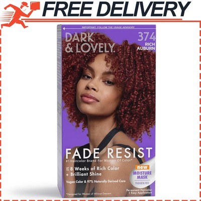 SoftSheenCarson Dark & Lovely Fade Resist Rich Hair Color, Rich Auburn 374