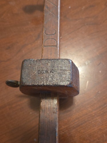 Tischler Schreiber antik groß handgefertigt Holz & Eisen Holzbearbeitungswerkzeug - Bild 3 von 12